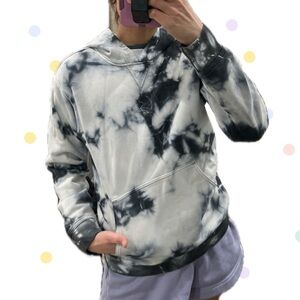 lululemon Black and White Tie-Dye Hoodie